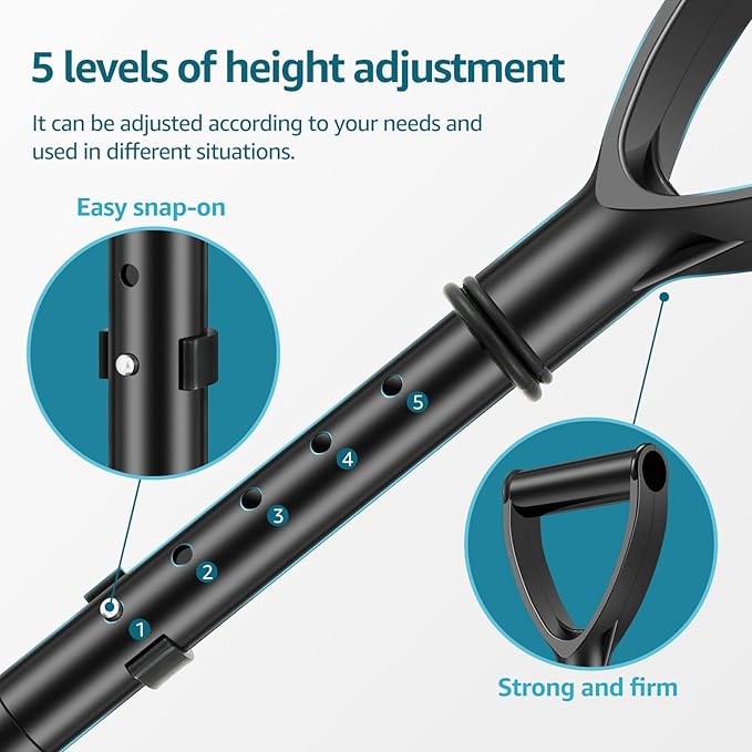 Mobility Tool Standing Aid Device Adjustable Standup Helper to Help Get Up from Floor and Ground Metal Senior Lift Assist Device Elderly Standing Helper Support Tool for Seniors(Black)
