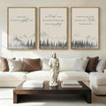 IARTTOP Large Christian Framed Wall Art 16x24 Inch Neutral Mountain Forest Canvas Wall Decor Jesus Bible Verse Catholic Biblical Scripture Prints for Prayer room Living room Set of 3