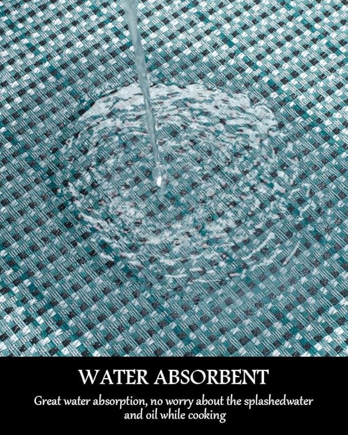 PADOOR Kitchen Mats for Floor, Kitchen Rugs Non Slip Washable, Rubber Backed Kitchen Runner Super Absorbent Kitchen Floor Mat Sink Rug, 20"x32" Teal