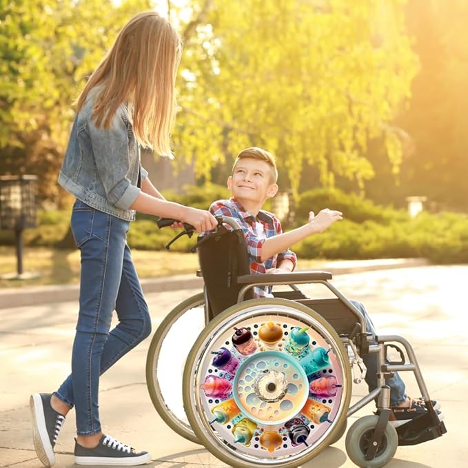 Wheelchairs Christmas Designer Covers– Style, Waterproof Easy Install/Remove, Lightweight (Bubbly Boba) | New Durable