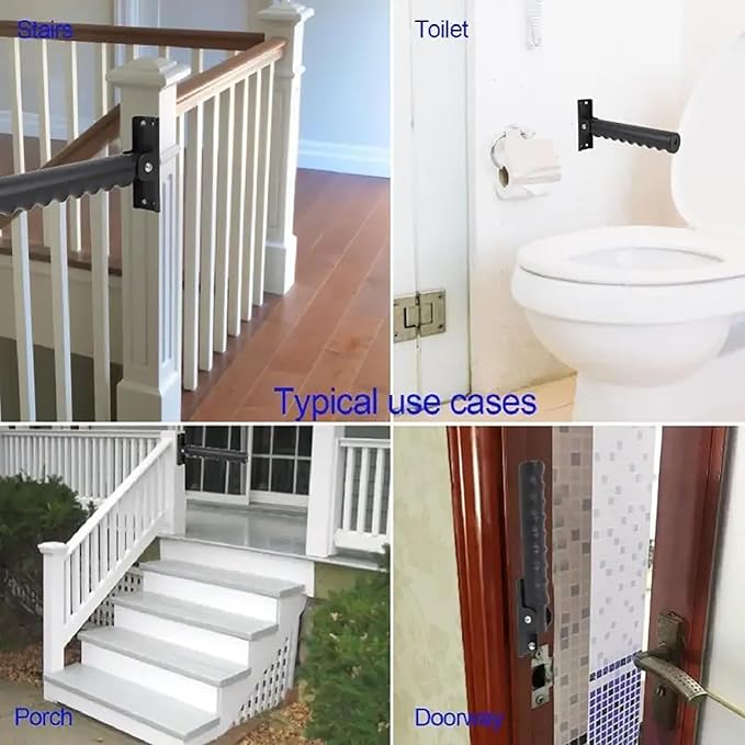 2pack Doorway Flip Assist Handle, Door Assistant Support Grip Handle, Doorway Stair Assist Grab Bar for Seniors, Elderly, Disabled, Handicap and Injured People (2)