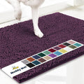Muddy Mat® | Super Absorbent Door Mat Indoor, Microfiber Quick Dry Chenille Entryway Rug, Non-Slip Front Door Mat, Indoor Mats for Entryway, Machine Washable Pet Rug, Dark Purple 48"x72"