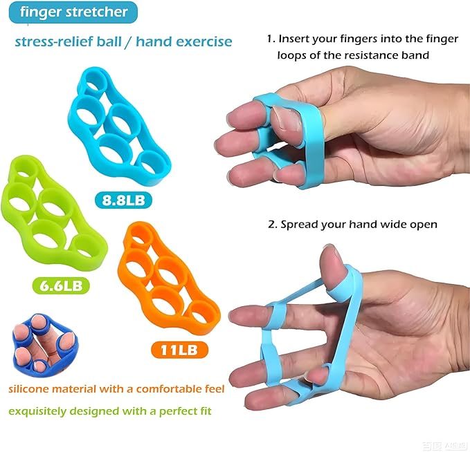 Hand Therapy Putty Kit, Grip Strength Trainer, Forearm Strengthener, Stress Balls, Hand Strengthening Devices 15Pcs Set Grip Strength, Dexterity, Mobility, Injury Stress Relief