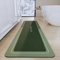 Bath Mat, Super Absorbent Non Slip Quick Dry Thin Rubber Mats for Bathroom Floor, Fit Under Door, Shower Rug for Bathtub, Green
