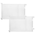 (2 Pack) Retractable Baby Gate for Stairs & Doorways,55" Wide x 33.6" Tall Easy Installation Mesh Dog Gate for Indoor & Outdoor Use,Pet and Dog Safety Gate for Hallways(White)