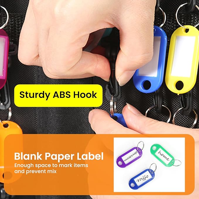 138 Position Key Organizer with Combination Lock, Waterproof Fireproof Zippered Key Case, Key Holder Box for Rental Management Real Estate Sales Hotel Executives