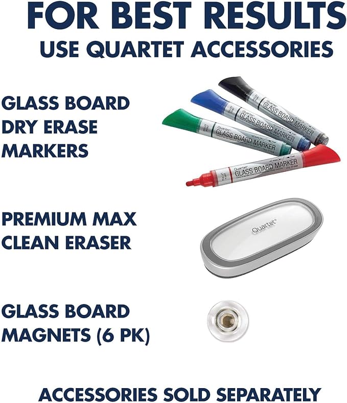Quartet Dry Erase Board, Magnetic Whiteboard 4' x 3', Glass Board for Wall, Infinity, Brilliance White (G24836W)