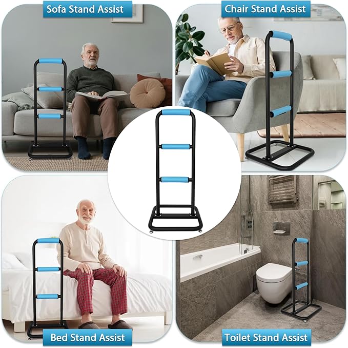 Chair & Couch Stand Assist bar, Stand Assist Rail with Non-Slip Covers,Chair Sofa Stand sssist for Seniors, Standing aids & Supports Assist Devices