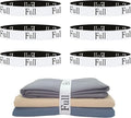 6 Pieces Bed Sheet Organizer Bands, Sheet Organizers and Storage Label Bands, Sheet Label for Bedding, Sheets Organizer for Closet,Sheet Keepers Linen Labels Bedding Bands (Full)