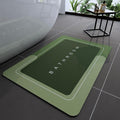 Bath Mat, Bathroom Mat Rugs Super Absorbent Shower Mats Non Slip Quick Dry Thin Rubber Mats for Bathroom Floor Fit Under Door, Shower Rug for Bathtub, Shower, Green