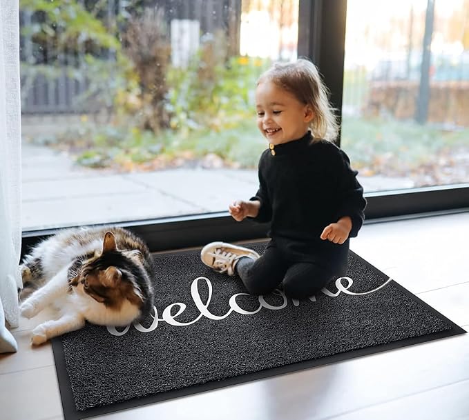 EARTHALL Funny Welcome Mats, Front Door Mat for Outside Entry, Doormat Outdoor/Indoor Entrance, Rugs Entryway Indoor, Outdoor Home Porch Decor 30"x17.5"