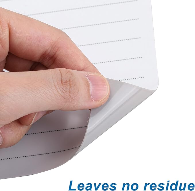 Mornajina 6Pcs Magnetic Dry to Do List for Wall 5x7 inch, White Board Stickers for Wall with 3 Markers, Reusable Lined Stickies Planner to Do List