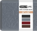 Anti Fatigue Kitchen Mat for Floor by DAILYLIFE, 3/4" Thick Kitchen Cushioned Mat, Standing Comfort Mat for Home, Office, Garage, Non-Slip Bottom, Waterproof & Easy-to-Clean (20" x 30", Grey)
