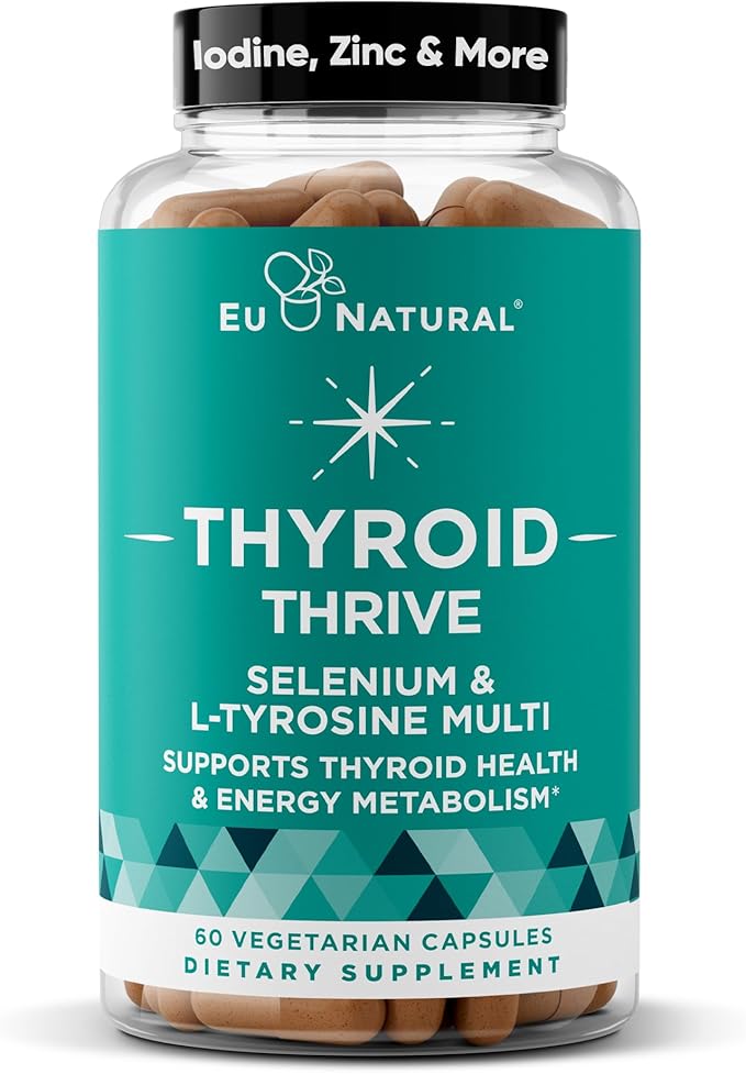Thrive Energy Support – Naturally Fight Fatigue, Balance Hormones, Promote Focused Energy – Zinc, Selenium, Iodine – 60 Vegetarian Soft Capsules