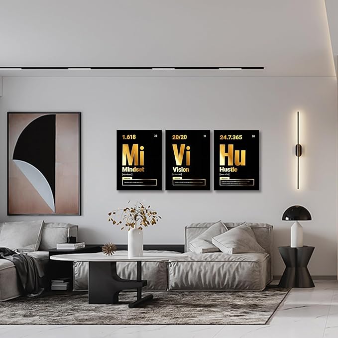 Inspirational Quote Canvas Art - Motivational Wall Art for Office, Bedroom & Living Room