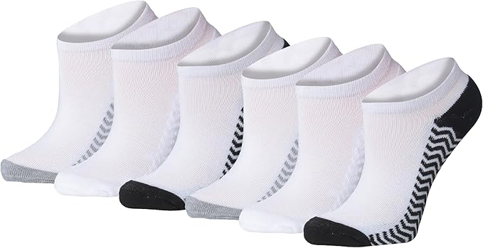 Tipi Toe Women’s 6-Pack Athletic Cushioned Running Ankle Socks – Soft, Breathable Fabric with Arch Support for Comfort