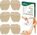 Ball of Foot Cushions (Beige) | Metatarsal Pads for Women (6 Pairs Foot Pads) | Reusable Shoe Inserts for Pain Relief | Non-Slip Heel Cushion Inserts Best for Neuroma and Callus