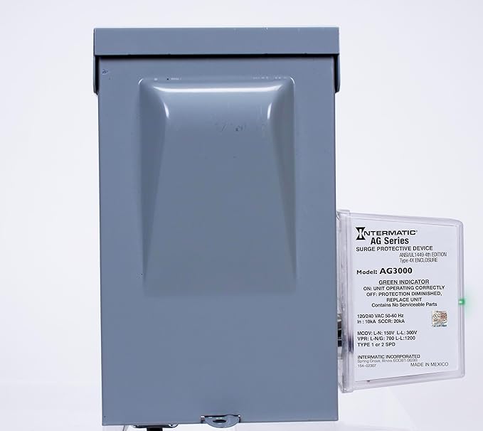 Intermatic AG3000 120/240 VAC Universal HVAC Surge Protective Device, 2 Pack - Comprehensive Surge Protection, TPMOV Technology, Watertight Enclosure - UL Listed and Reliable
