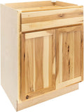 Quicklock RTA (Ready-to-Assemble) | Base Kitchen Cabinets - Shaker Style | Made in America (Rustic Hickory, 27" Wx34.5 Hx24 D Base)