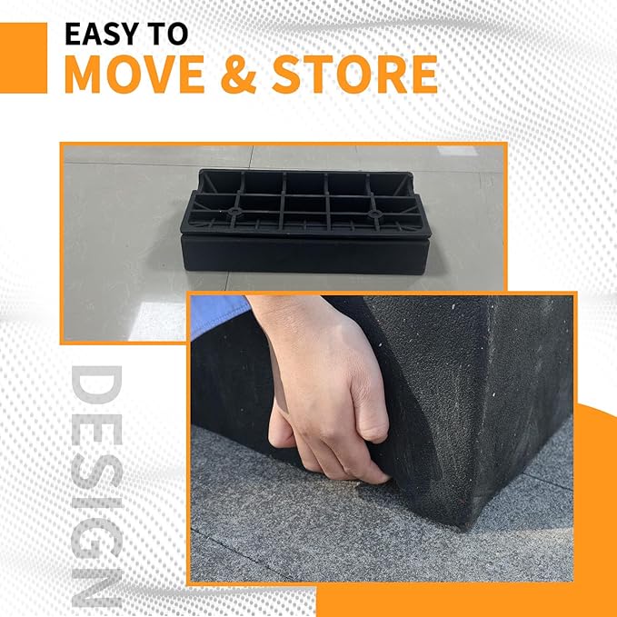 Curb Ramps for Driveway Curb Ramp 2.8 Inch Rise 2 Pack Threshold Ramp for Low Cars Ramps for Lawn Mower to Shed 7000lbs Load Capacity