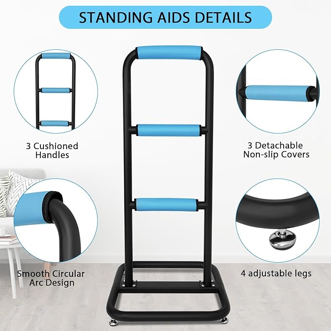 Chair & Couch Stand Assist bar, Stand Assist Rail with Non-Slip Covers,Chair Sofa Stand sssist for Seniors, Standing aids & Supports Assist Devices