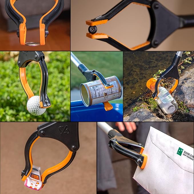 EZPIK Pro 36" Flexible Folding Grabber Tool for Elderly + Magnets, Reacher for Disabled & Seniors Heavy Duty Rotating Grippers for Reaching Underneath, Trash Grabbers & Pickers for Mobility