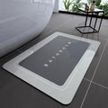 Bath Mat Rugs Non Slip Quick Dry Bathroom Mats Super Absorbent Rubber Bath Mats Fit Under Door, Bathroom Rugs Shower Mat for Bathroom, Bathtub, Shower and Sink (Rectangle Grey, 24"x35")
