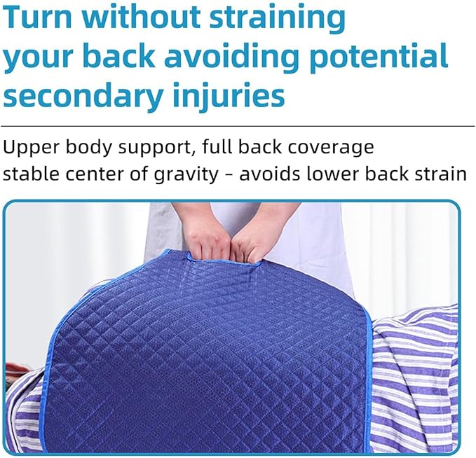 Positioning Bed Pads for Elderly with Handles – Patient Turning Device and Assistive Bed Straps for Repositioning, Anti Bedsore & Bedridden Senior Care Assistance