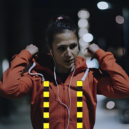 Reflective Tape Outdoor Waterproof 1 inch X 66 feet, High Visibility Hazard Conspicuity Warning Safety Industrial Marking Tape