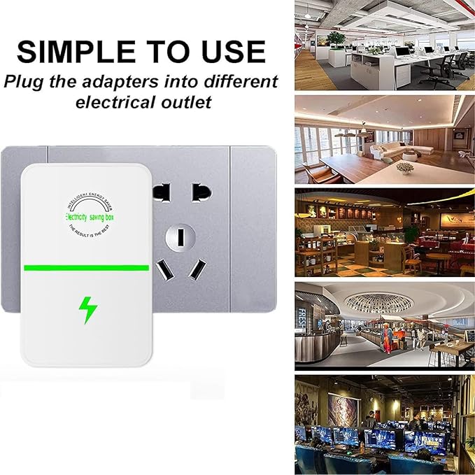 Ecowatt Saving Device Powernova Electricity Save Box Voltpro Esaver Reduce Electricity Waste by 50% for Household Office Markets Us Plug 90v-250V 30KW (4PCS)