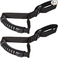 E-cowlboy Auto Cane Grab Bar - Portable Standing Aid Nylon Grip Mobility Assist Device (Black, 2 Pack)