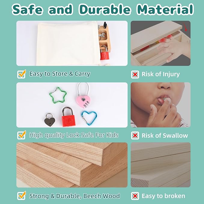 Montessori Screwdriver Board Set Lock and Key Toys Kids Tools Nuts and Bolts Montessori Toys for 3 4 5 Year Old Learning Practical Life Materials Fine Motor Skills Occupational Therapy Games