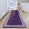 Bath Mat, Bathroom Mat Rugs Super Absorbent Shower Mats Non Slip Quick Dry Thin Rubber Mats for Bathroom Floor Fit Under Door, Shower Rug for Bathtub, Shower, Purple