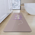 Bath Mat, Bathroom Mat Rugs Super Absorbent Shower Mats Non Slip Quick Dry Thin Rubber Mats for Bathroom Floor Fit Under Door, Shower Rug for Bathtub, Shower, Beige