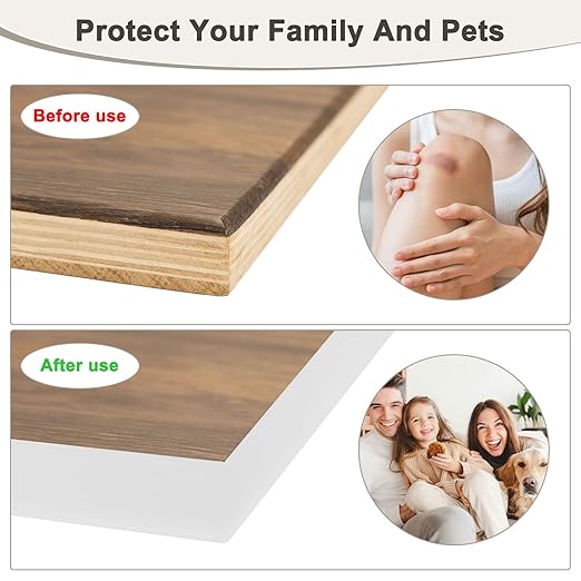 U-Shape Edge Banding, 1.57 Inch x 16.4 FT Self Adhesive Rubber Edge Trim Flexible TPE Corner Protector for Desk/Shelves/Furniture/Countertop/Table/Cabinet/Plywood [White]