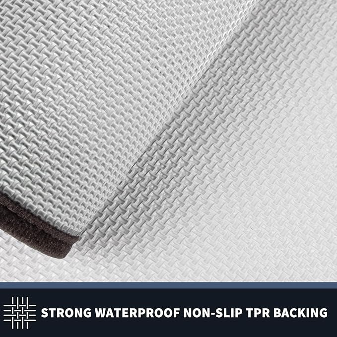 PURRUGS Dirt Trapping Door Mat 24" x 84", Non-Slip/Skid Machine Washable Entryway Rug, Shoes Scraper, Throw Rug, Super Absorbent Area Rug for Muddy Wet Shoes and Paws, Grayish Brown & Coffee