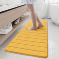 Buganda Memory Foam Bath Mat, 59" x 20", Ultra Soft and Non-Slip Bathroom Rugs, Water Absorbent and Machine Washable Bath Rug Runner for Bathroom, Shower, and Tub, Yellow