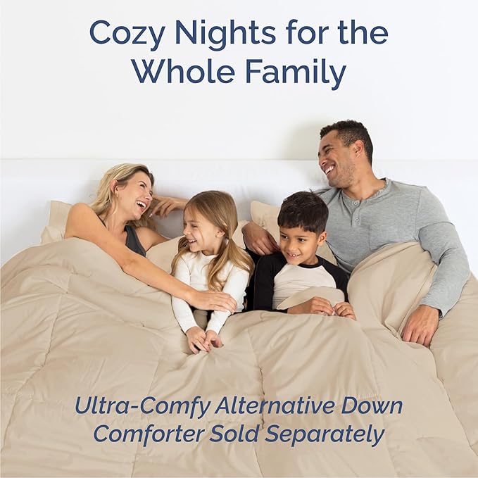 Cal King 6 Piece Sheet Set - Cooling & Breathable Bed Sheets - Hotel Luxury Bed Sheets for Women, Men, Kids & Teens - Bedding w/Deep Pockets & Easy Fit - Soft & Wrinkle Free - Cal King Cream Sheets