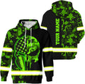 US Flag High Visibility Hoodie for Men Reflective Hoodie Safety Workwear for Worker Runner Patriotic ACC02