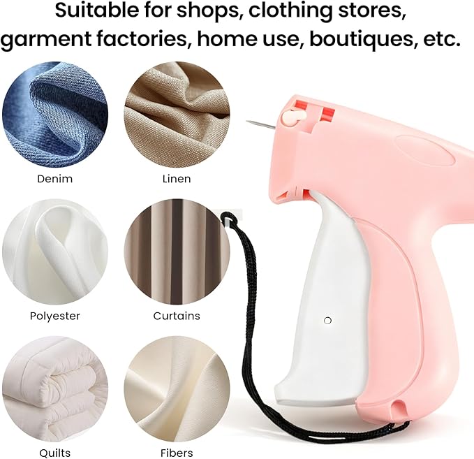 Stitch Gun for Clothes, Complete Kit with Storage Bag & Scissors, 2200 Glue Needles & 100 Glow Bear Clasps for Quick Fabric Repair on Jeans, Curtains, Nearly Invisible Mending