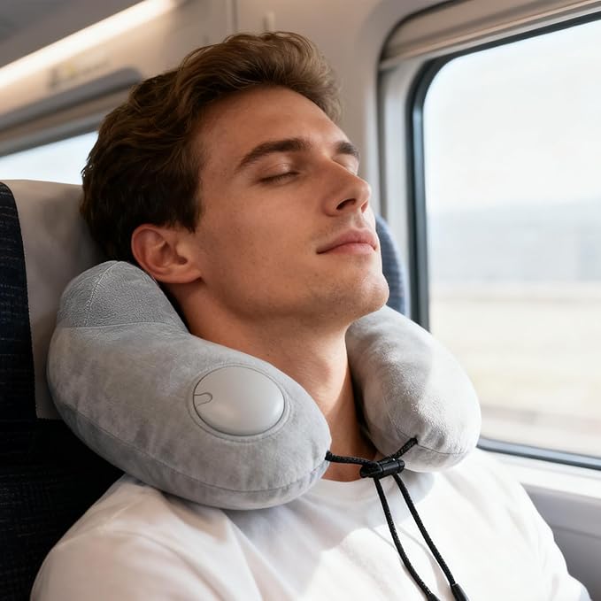 Neck Support Pillow, U Shape Travel Cushion, Plush Sleeper Pad, Soft Pressure Relief Design, Comfort Rest Support, Travel Comfort Accessory, for Airplane Office Bedroom Camping
