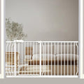 Extra Wide Baby Gate - 62-67 Inch Tension Mounted Safety Child & Pet Gate - White Metal - Walk Through - Long - for House Doorways & Stairs