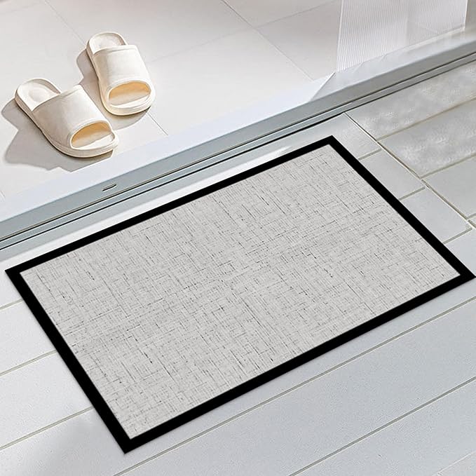 Ultra Thin Door Mat Indoor Entrance, 1/10 in Thin Door Mats for Inside Entry, Non-Slip Rubber Backing Washable Doormat, Fade Resistant, Absorbent, Low Profile Dirt Trapper, 30"X17"