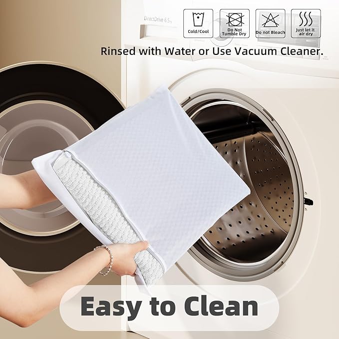 Bathroom Rugs Non Slip Washable, Super Absorbent Thin Bath Mat Quick Dry Low Pile Bathroom Rug, White 24"x47"