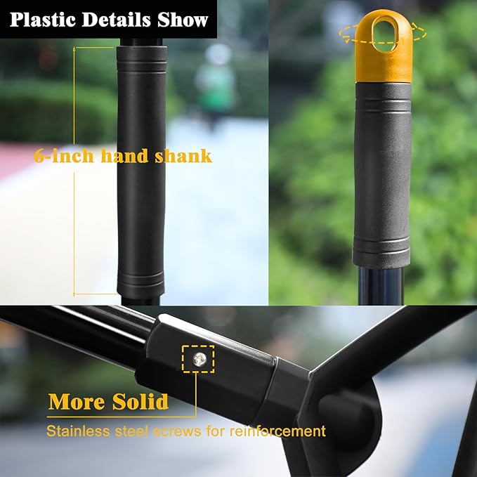 Outdoor Angle Broom Indoor,Upgraded Heavy Duty Commercial Brooms,Black Broom for Sweeping House,Restaurant,Kitchen,Garage,Courtyard