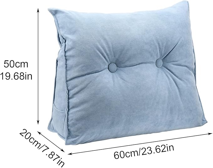 GOTOTOP Large Bolster Cushion Headboard Pillow, Soft Plush Back Support Bed Rest Pillow for Reading and Watching TV, 605020cm (#5)