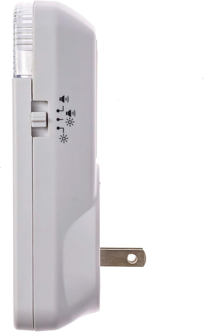 Safeguard Supply Wireless Doorbell Kit- 1000' Range Plug In Doorbell Ideal As Hearing Impaired Doorbell & Deaf Doorbell - Available 95dB Volume Setting & Attention Grabbing Flashing Doorbell Strobe