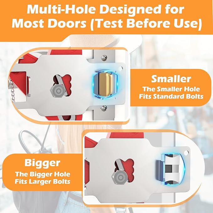 Portable Door Lock Travel Door Locks for Hotel Rooms Apartment Locks Home Security Defender Door Lock Latch Extra Door Locker from Inside Safety Door Locks for Travelers Portable Lock for Door