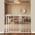 ALLAIBB Extra Wide Pressure Mounted Baby Gate Walk Through Child Kids Safety Toddler Tension White Long Large Pet Dog Gates with Extension for doorways Kitchen (43.31-48.03"/110-122cm)