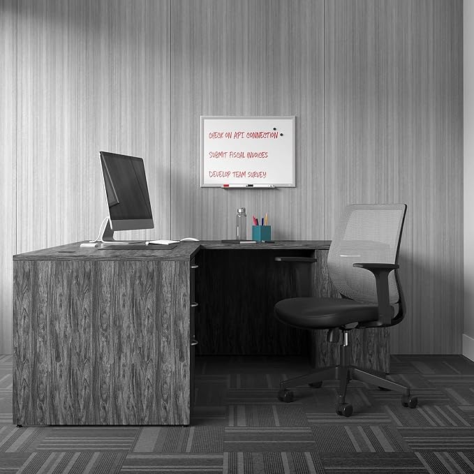 TRU RED Steel Magnetic Whiteboard | Dry Erase Board for Wall, White Board with Satin Frame, 2 ft x 1.5 ft